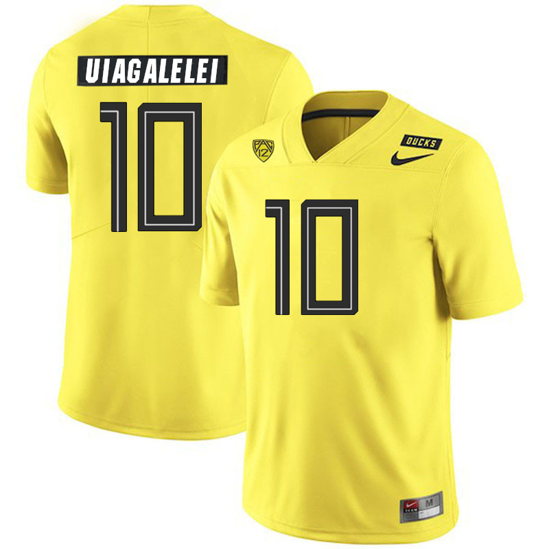 Men #10 Matayo Uiagalelei Oregon Ducks College Football Jerseys Stitched Sale-Yellow - Click Image to Close